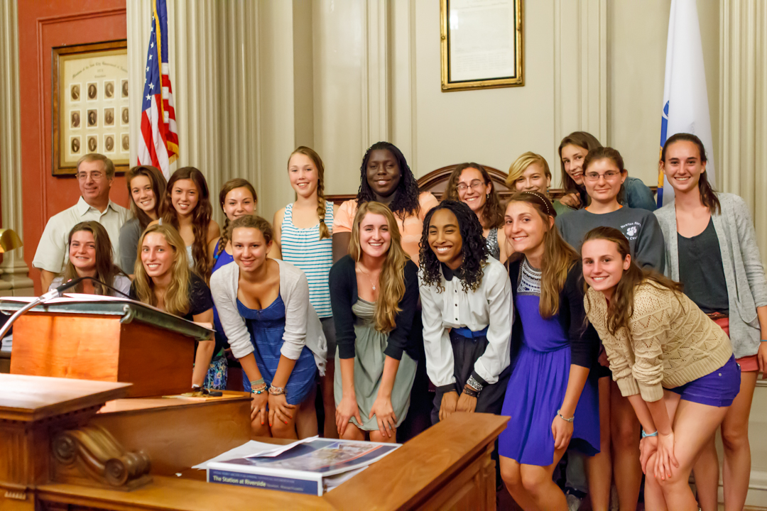 2012 Newton North Girls Track Team honored by City of Newton