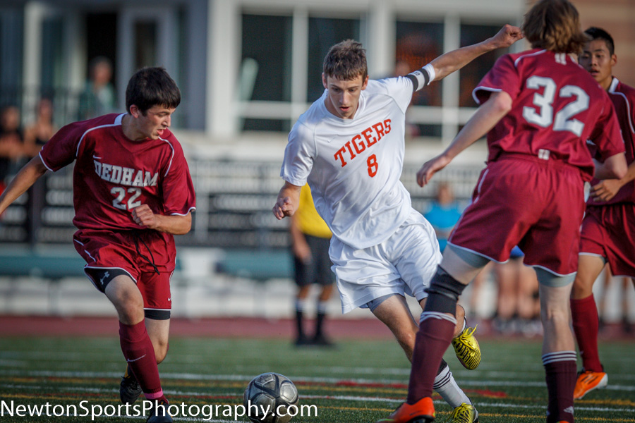 Newton North Boys Soccer beats Dedham 3-2